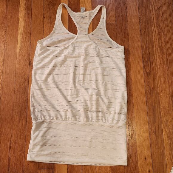 White Prana Ambrosia Racerback Tank, Athleisure Beach Breathable Workout Sz S - Picture 3 of 9